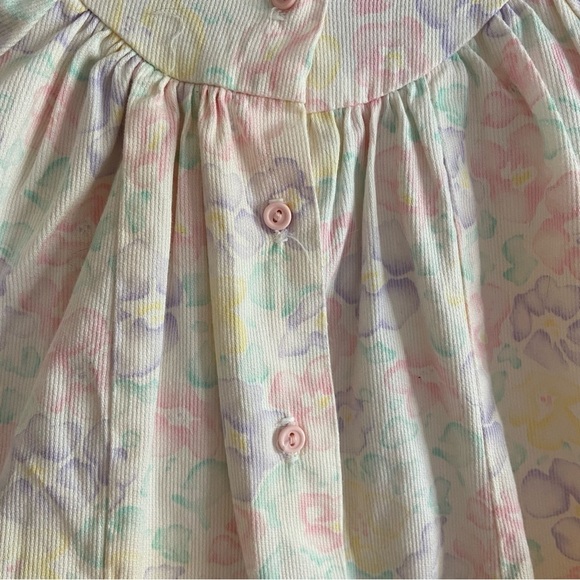 Vintage 80s/90s Baby Floral Cotton Romper by Health-Tex Size 12 Months - Picture 8 of 11